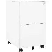 vidaXL Classeur mobile Blanc 39x45x67 cm Acier