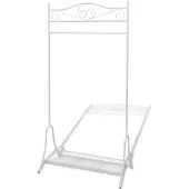 vidaXL Portant à vêtements Blanc Acier