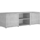 vidaXL Armoire TV gris béton 120x34x37 cm Panneau de particules
