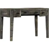 vidaXL Bureau Noir 110 x 50 x 75 cm Bois de manguier massif