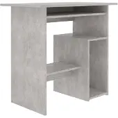 vidaXL Bureau gris béton 80x45x74 cm Bois composite