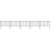 vidaXL Clôture de jardin avec pointes de lance Acier 8,5 x 1 m Noir