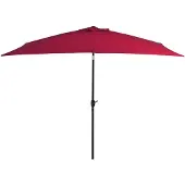vidaXL Parasol avec mât métallique 300 x 200 cm rouge bordeaux