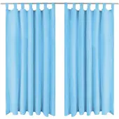vidaXL Rideau occultant avec boucles 2 pcs 140 x 175 cm Turquoise