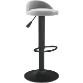 vidaXL Tabouret de bar en velours gris clair