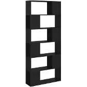 vidaXL Bibliothèque/Séparateur de pièce Noir Bois d'ingénierie