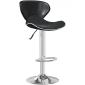 vidaXL Tabouret de bar noir similicuir