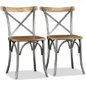 vidaXL Chaises de salle à manger 2 pcs. Bois massif mangue