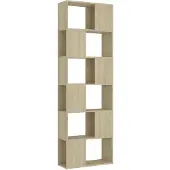 vidaXL Bibliothèque/Séparateur de pièce Chêne sonoma 60x24x186 cm