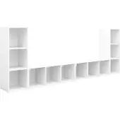 vidaXL Armoires TV 4 pcs. Blanc 107x35x37 cm Bois composite