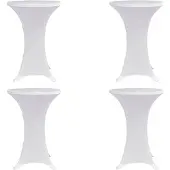 vidaXL Housses élastiques de table Ø 70 cm Blanc 4 pcs