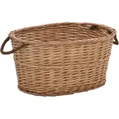 vidaXL Panier à bois avec poignées 56x40x28 cm osier naturel