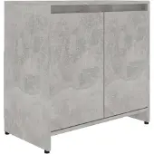 vidaXL Armoire de salle de bain gris béton 60x33x58 cm Panneau de particules
