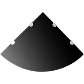 vidaXL Étagères d'angle 2 pcs et supports chromés Verre Noir 45x45 cm