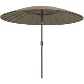 vidaXL Parasol avec mât en aluminium 270 cm Taupe