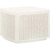 vidaXL Table de jardin blanche 53x53x40 cm plastique
