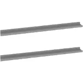 vidaXL Étagères murales 2 pcs Gris 100x9x3 cm