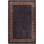 vidaXL Tapis lavable antidérapant 160x230 cm noir et doré