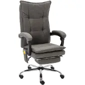 vidaXL Chaise de bureau de massage Gris Tissu