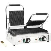 vidaXL Gril de panini à double rainure 3600 W 57x30,5x20 cm