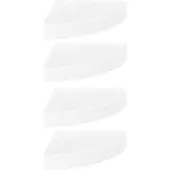 vidaXL Étagères d'angle flottantes 4 pièces Blanc brillant 25 x 25 x 3,8 cm MDF