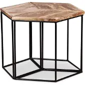 vidaXL Table basse en bois massif de manguier 56x48x40 cm
