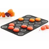 Mastrad Lot 2 Feuilles Petits Macarons F45514 Noir Fumé
