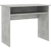 vidaXL Bureau gris béton 90x50x74 cm Bois composite