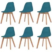 vidaXL Chaises de salle à manger 6 pcs. Turquoise Plastique