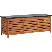vidaXL Coffre de jardin 150x50x55 cm en bois massif d'eucalyptus