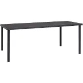 vidaXL Table de salle à manger d'extérieur anthracite 190x90x74 cm acier