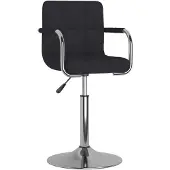 vidaXL Tabouret de bar noir tissu