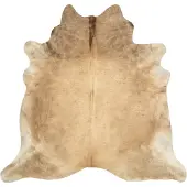 vidaXL Tapis en peau de vache véritable 150 x 170 cm Beige