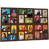 vidaXL Collage de cadres photo de photo 24x(10x15 cm) Marron foncé MDF