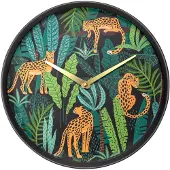 NXt Horloge murale Jungle urbaine Ø 30 cm Noir Multicolore (30 cm)