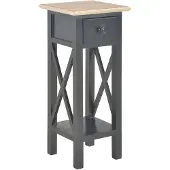 vidaXL Table d'appoint Noir 27 x 27 x 65,5 cm Bois