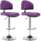 vidaXL Tabouret de bar 2 pièces en simili cuir violet