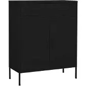 vidaXL Armoire de stockage noire 80x35x101,5 cm acier