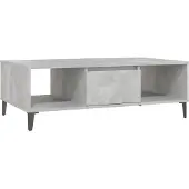 vidaXL Table basse gris béton 103,5x60x35 cm Bois composite