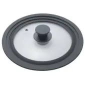 Metaltex Pannendeksel 20-24 cm Glas/Silicone/Zwart