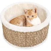 vidaXL Panier pour chat Rond 36 cm Herbe de mer