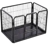 vidaXL Parc pour chiots acier 91,5x59x61 cm