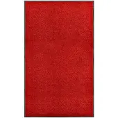 vidaXL Paillasson lavable Rouge 90x150 cm