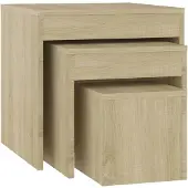 vidaXL Tables gigognes 3 pcs Chêne sonoma Aggloméré