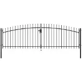 vidaXL Double portail avec haut sous forme de lance 400 x 200 cm