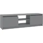 vidaXL Meuble TV Gris 120x30x35,5 cm Bois d'ingénierie