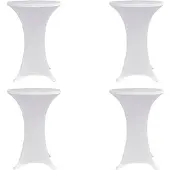 vidaXL Housses élastiques de table Ø 60 cm Blanc 4 pcs