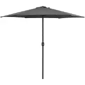 vidaXL Parasol avec mât en aluminium 270x246 cm Anthracite