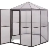 vidaXL Serre en aluminium 240x211x232 cm