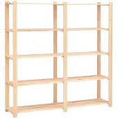 vidaXL Étagère de stockage 5 niveaux 170x38x170 cm Pin solide 500 kg